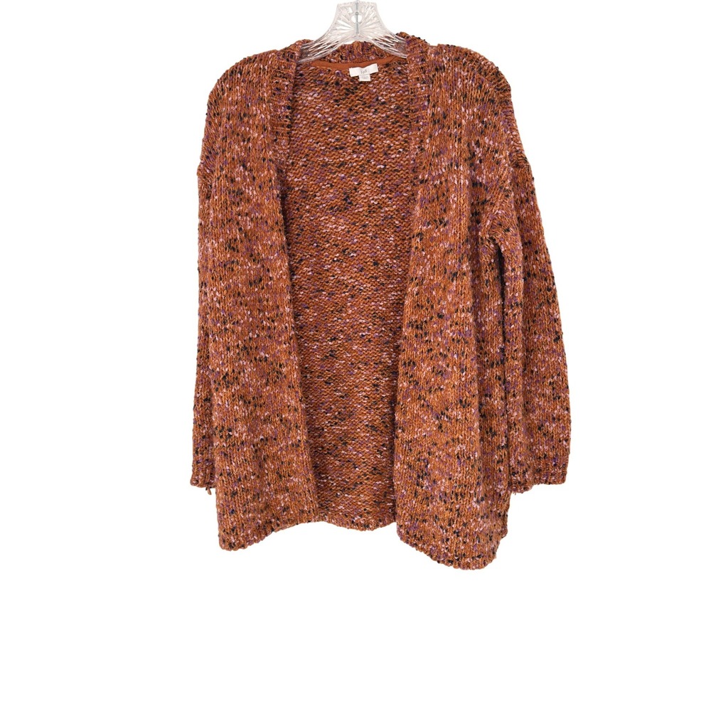 J. Jill Cardigan Orange‎ Knit Cozy Soft Long Sleeve Work Office Small Petite